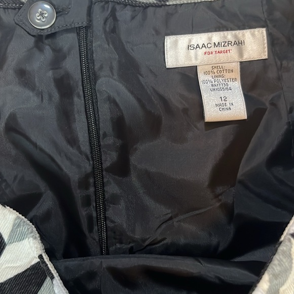 Herringbone corduroy knee length skirt, Isaac Mizrahi for target - Picture 2 of 3